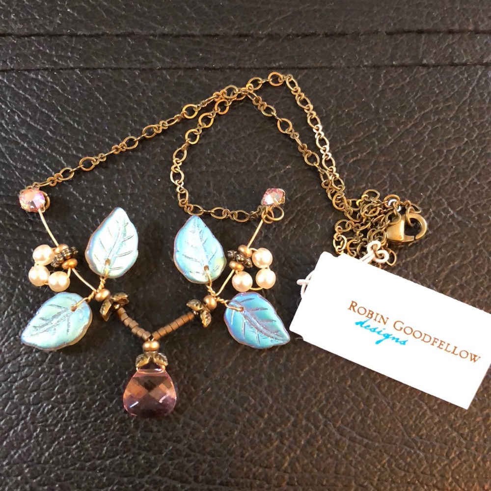 Multi media necklace